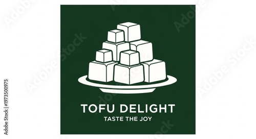 Tofu Delight Logo Stacked Cubes Food.