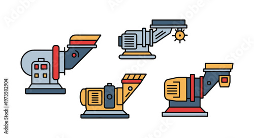 Pulverizer Line art vector minimal abstract simple
