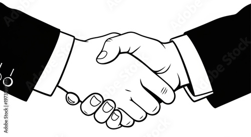 Two Business Hands Firm Handshake Agreement Gesture.