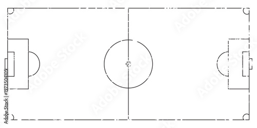 Football fields top view. Soccer grass fields with chalk lines. Green grass field background. Vector Football - Soccer Field. Scheme and marking of the football field, soccer field. eps 10