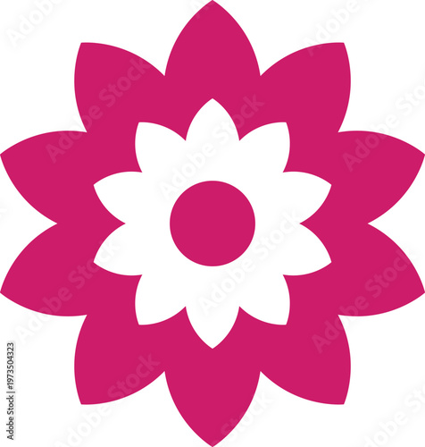 Flower icon vector. Garden illustration sign. Flora symbol or logo.