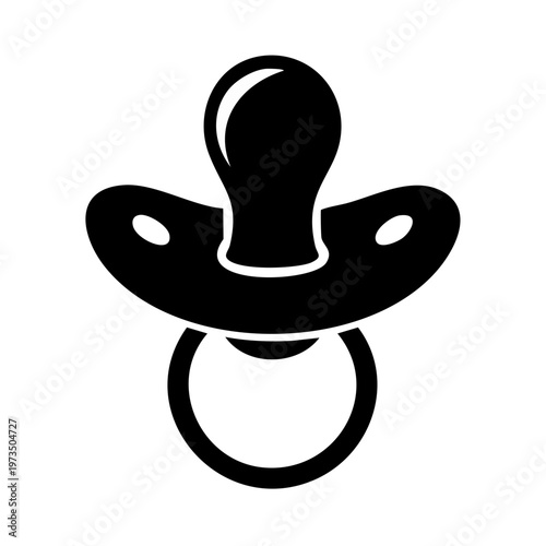 Baby Pacifier Black Silhouette Glyph Icon