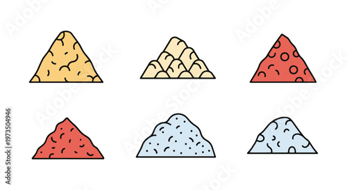 Plastic Granules Line art creative clean shapes vector