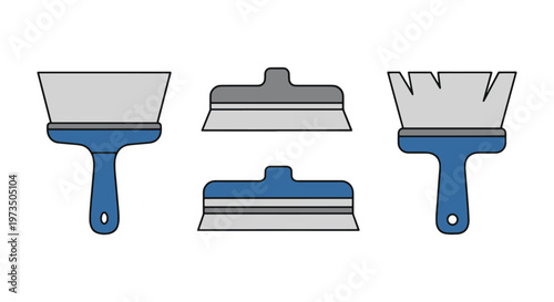 Putty Scraper Line art vector minimal clean shapes