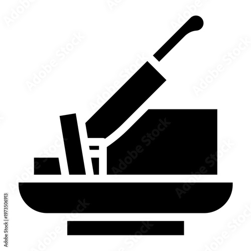 Butter  icon glyph style vector graphic illustration. Suitable for website design, app, template.