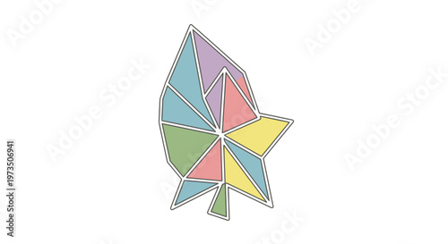 Multicolored Leaf Icon Graphic Design.