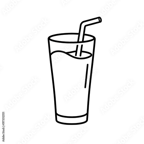 Glass of Water Line Icon