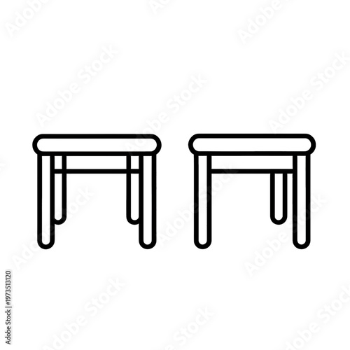 Minimalist Table Line Icon