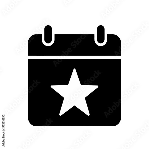 Star Date Marker Line Icon