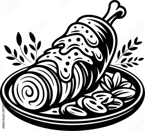 Adobe Illustrator Artwork chicken roll sharma