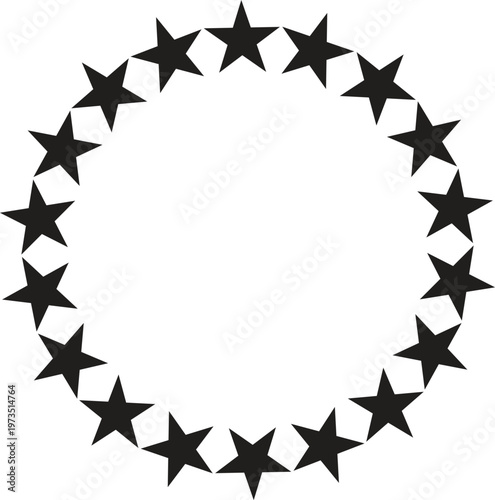 Stars in circle icon vector illustration, 