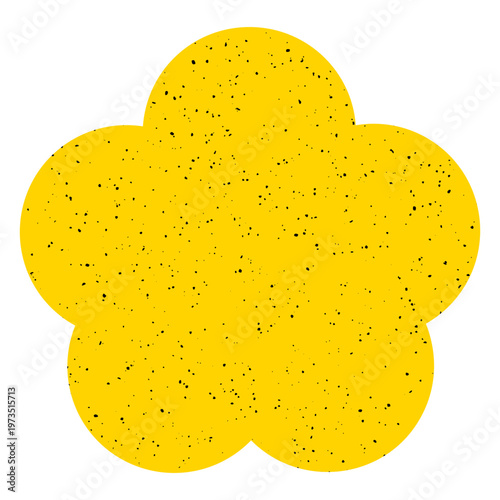 Yellow Speckled Flower Shape