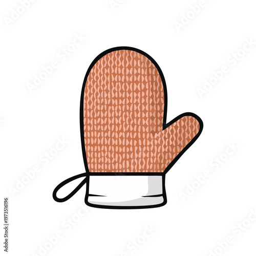 Textured oven mitt with loop for kitchen heat protection and baking convenience