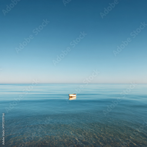 celebrate world oceans day with stunning view of pristine sea surface featuring single floating object