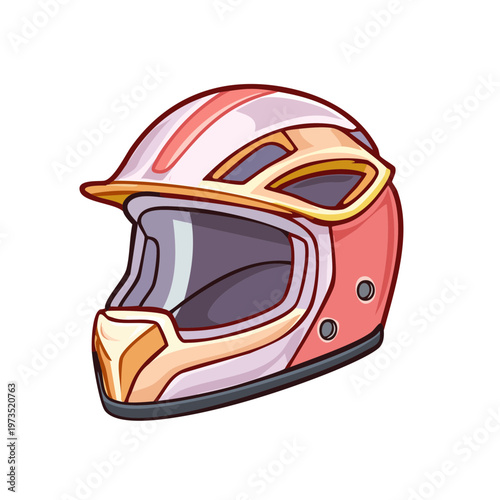 Vibrant stylized protective helmet for extreme sports and adventures