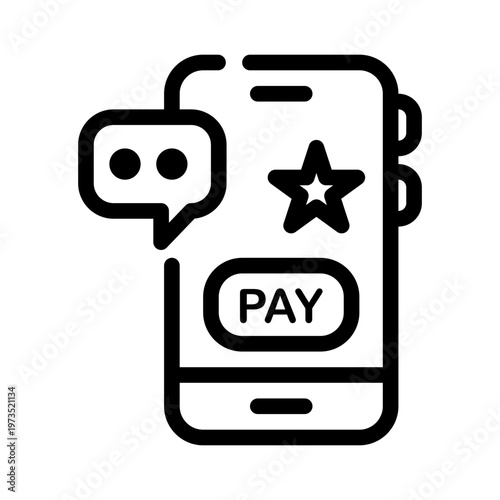 icon virtual card with style outline