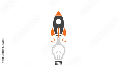 Rocket Ship Launching from Light Bulb.