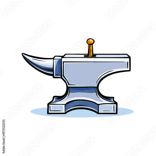 Heavy Duty Metal Anvil Tool with Raised Spike Symbolizing Craftsmanship and Labor