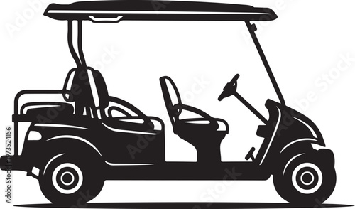 Golf cart, vehicle, silhouette, black, illustration, golf buggy, electric cart, transportation