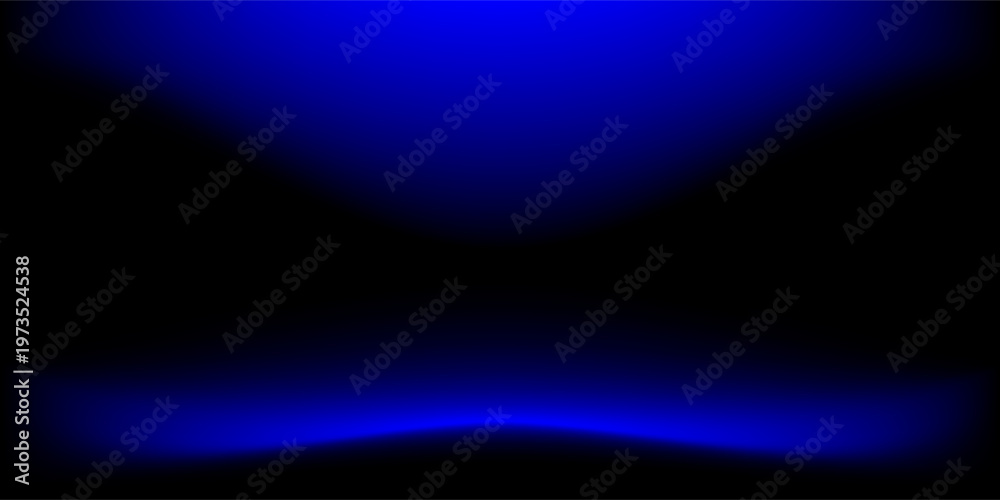 Fototapeta premium smooth gradient dark blue light studio room with copy space for you design background