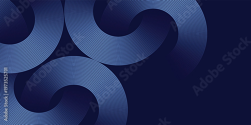 Vector blue glowing geometric lines, modern shiny blue circle lines pattern, suit for cover, banner, brochure, abstract circular line pattern, graphic illustration art