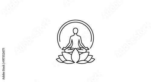 Meditation Yoga Lotus Position Silhouette.