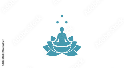 Meditation Yoga Lotus Position Icon.