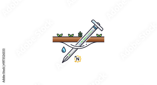 Metal nail with rusty head.