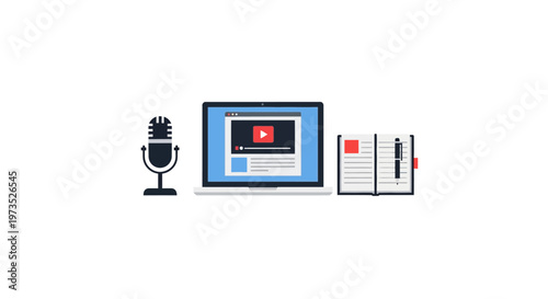 Microphone and computer recording equipment.