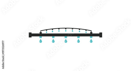 Modern black shower head holder.