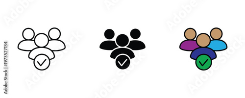 Secure padlock with protection shield icon set in thin line art, solid black, and vibrant colored styles for data privacy, cybersecurity, and safety authorization concepts. Vector Illustration.