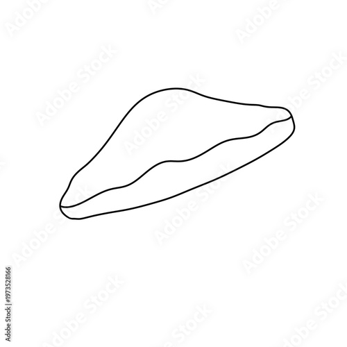 Simple line drawing of a hand, open and relaxed