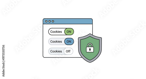 Green shield with white lock icon.