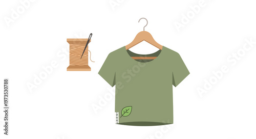 Green Short Sleeve Casual T Shirt.