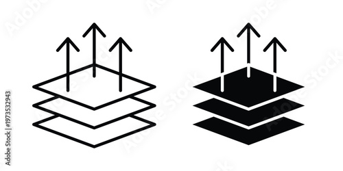 Breathable leather icon symbol. Icon in flat style and line. Black and white