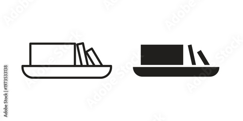 Butter icon symbol. Icon in flat style and line. Black and white