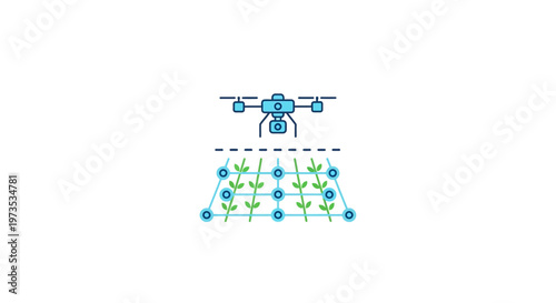 Drone with molecular structure model.
