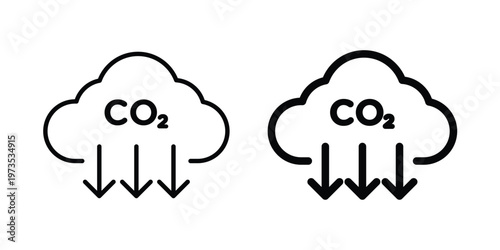 Foto CO2 emissions icon symbol