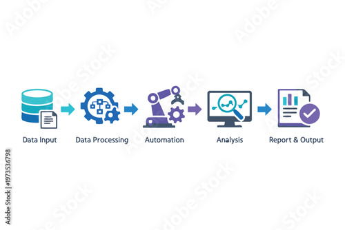 The workflow of data handling from input to final report generation Vector