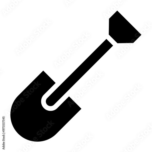 Showel icon glyph style vector graphic illustration. Suitable for website design, app, template.