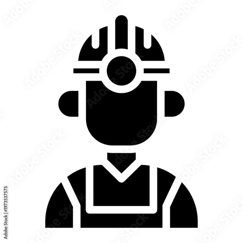 Contractor icon glyph style vector graphic illustration. Suitable for website design, app, template.