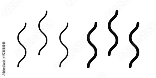 Evaporation icon symbol. Icon in flat style and line. Black and white