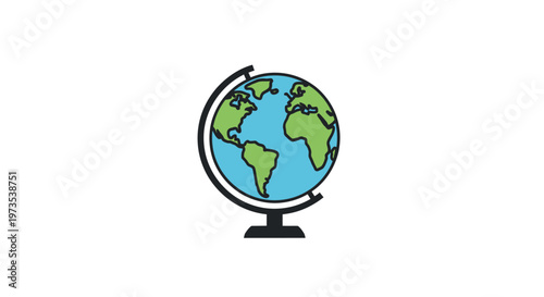 Globe on a stand illustration.