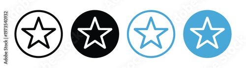 Star icon set. favorite button sign. rating review symbol. quality product assessment. bookmark sign.