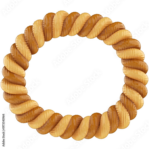 3D Twisted Rope Circle Frame