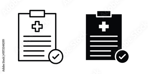 Bild auf Leinwand medical check up icon symbol