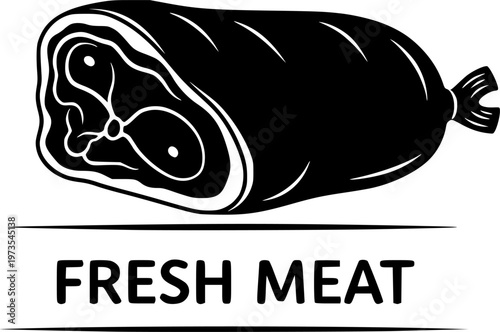 Fresh meat vector set. piece of beef icon, logo for meat shop