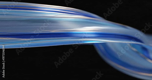 Shiny blue metallic wave motion.