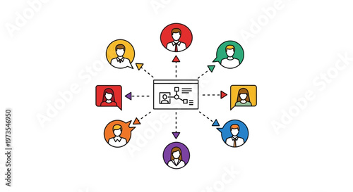 People connected in a network.