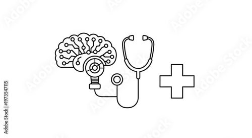 Medical Brain Health Care Icon.